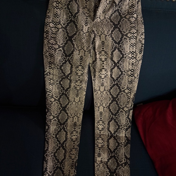 Zara brown python snake print skinny jean - Picture 2 of 4